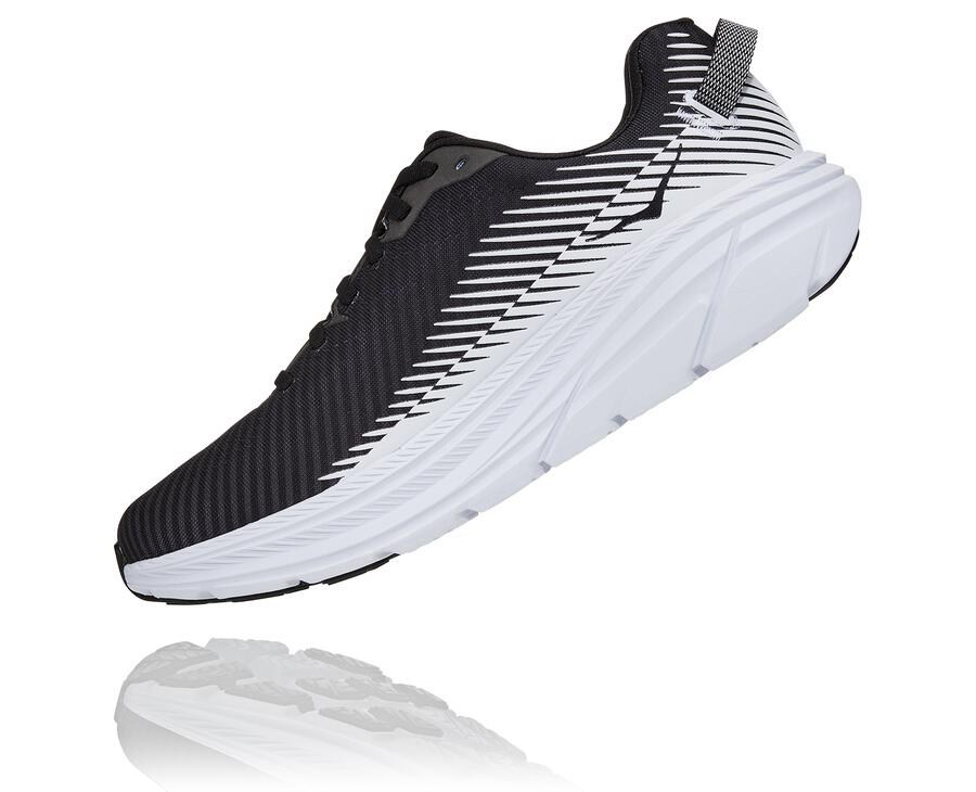 Hoka One One Running Shoes Mens Black/White - Rincon 2 - 74058JNSG